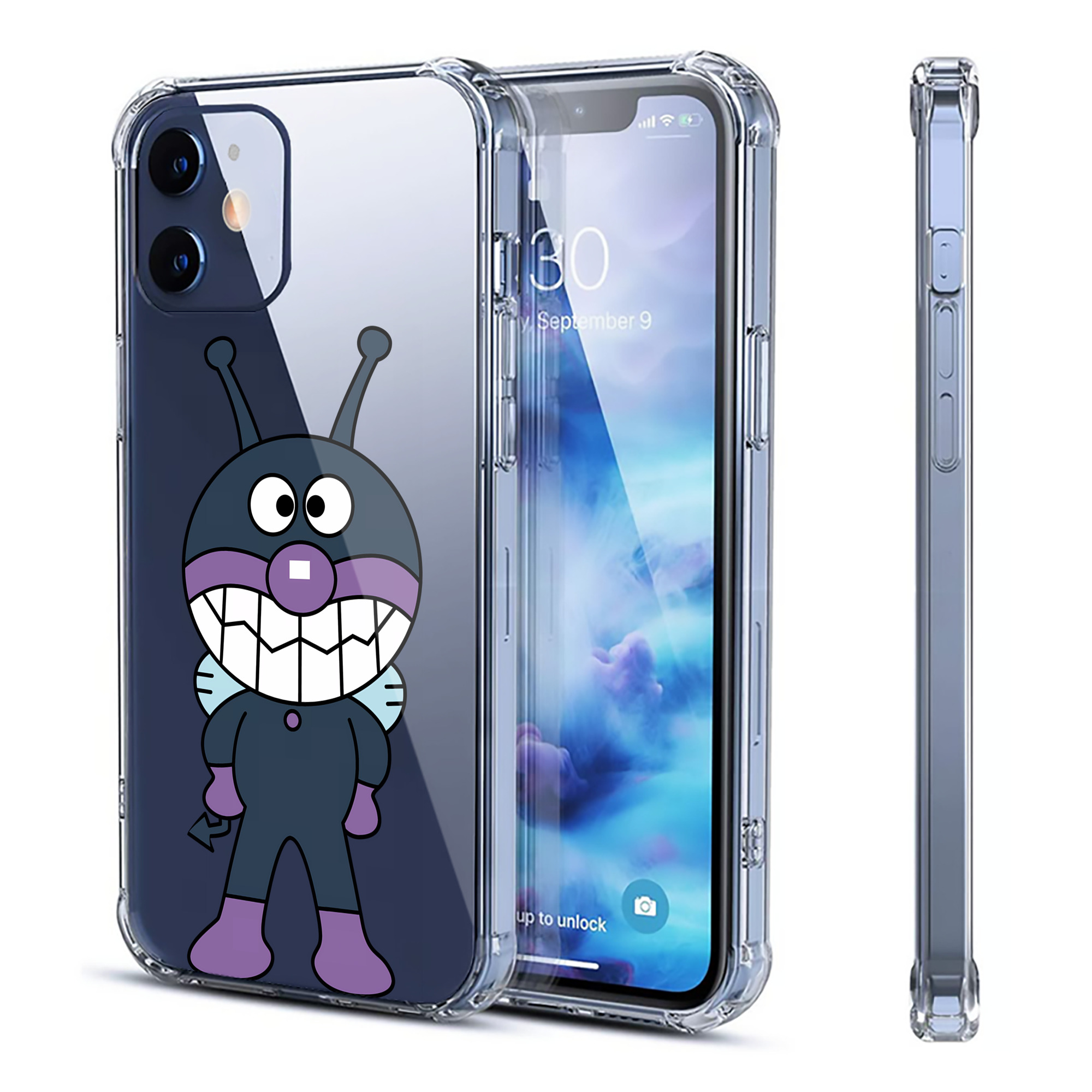 （画像用） アンパンマン Anpanman 【iPhone 12シリーズ対応】透明スマホケース（クリアソフトケース）